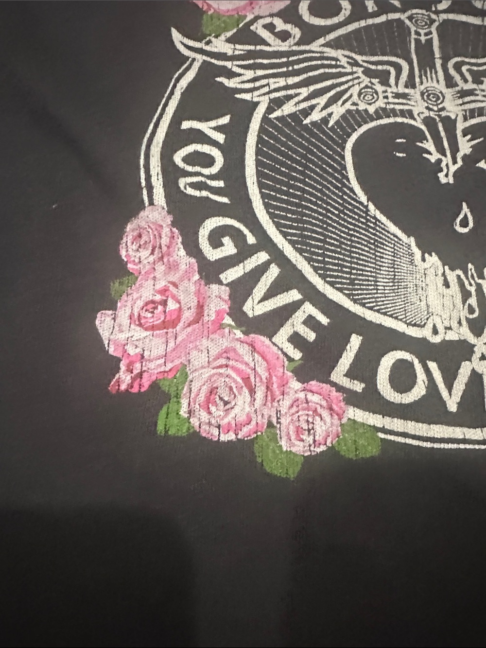 Cha Sor Bon Jovi tee size medium black, worn look - Picture 10 of 10